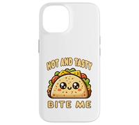 Hot And Tasty Bite Me Funny Taco Mexican Food Sarcastic Pun Case for iPhone 14