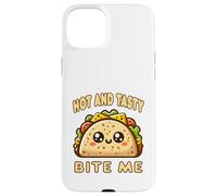 Hot And Tasty Bite Me Funny Taco Mexican Food Sarcastic Pun Case for iPhone 15 Plus