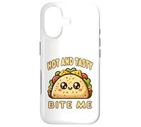 Hot And Tasty Bite Me Funny Taco Mexican Food Sarcastic Pun Case for iPhone 17