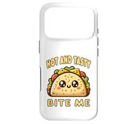 Hot And Tasty Bite Me Funny Taco Mexican Food Sarcastic Pun Case for iPhone 17 Pro