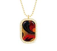 Hot And Warm African Wax Print Funny Pendant Necklace for Women Personalized Fashion Jewelry Diamond Necklaces for Wedding Birthday Gold Silver