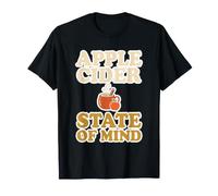 Hot Apple Cider State of Mind Retro Autumn Quote Design T-Shirt
