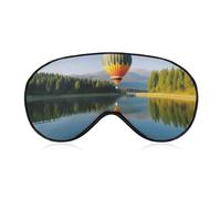 Hot Balloon Above The Calm Lake Eye Mask, Side Sleeping Mask Light Blindfold Sleeping Mask Nose Pad and Elastic Band for Children Women and Men