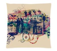Hot Band The Beatles You Need is Love Floral Pattern Custom Design Pillowcase Pillow Sham Throw Pillow Cushion Case Cover Two Sides Printed 18x18 Inches