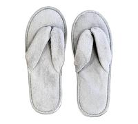 HOT BARGAINS 10 Pairs Flip Flops Spa Slipper with Luxurious Colours Spa Toweling Hotel Slippers Toe Terry Type Spa Slippers (GREY, UK Footwear Size System, Adult, Women, Numeric, Medium, 9)