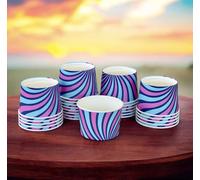 HOT BARGAINS 100 x 8oz / 250ml Disposable Paper Ice Cream Cups only Dessert Cups Sundae Bowls Snack Bowl for Parties, Ice Cream Parlours (8oz)