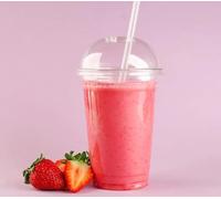 HOT BARGAINS 100 X Smoothie Cups with Lids Milkshake Cups with Dome Lids Slush Cups Size 20oz / 568ml Reusable Plastic (Extra Large)