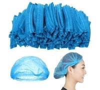 HOT BARGAINS 1000 X Disposable Hair Nets For Catering Blue Non Woven Surgical Caps Size 21 Inch