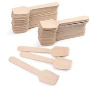 HOT BARGAINS 100Pcs Wooden Ice Cream Spoons Mini (95mm/3.7")