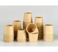 HOT BARGAINS 1oz Kraft Brown Paper Portion Cups, Disposable Medicine and Condiment Cups, Pack of 1000