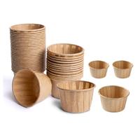HOT BARGAINS 1oz Kraft Brown Paper Souffle Cups, Disposable Waxed Portion Cups for Condiments and Medicine, Pack of 1000