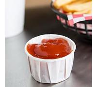 HOT BARGAINS 1oz Paper Souffle Cups, White Disposable Waxed Portion Cups for Condiments and Medicine, Pack of 1000