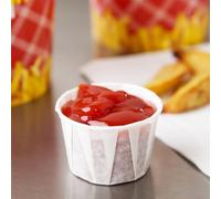 HOT BARGAINS 1oz Paper Souffle Cups, White Disposable Waxed Portion Cups for Condiments and Medicine, Pack of 5000