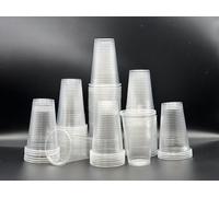 HOT BARGAINS 200 X 7oz Clear Plastic Cups | Reusable & Disposable | Sealed Pack for Water Coolers, Vending, and Events (200)