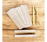 HOT BARGAINS 200 x Reusable Bamboo Chopsticks - 20cm, Individually Wrapped, Premium Quality, Lightweight Natural Bamboo, Ideal for Personal Use, Restaurants & Cafés (20cm, 200, Count)