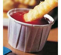 HOT BARGAINS 2oz Paper Souffle Cups, White Disposable Waxed Portion Cups for Condiments and Medicine, Pack of 1000