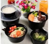 HOT BARGAINS 50 X 300ml Heavy Duty Round Takeaway Food Containers with Lids Black Colour Round Shape Container Non CFC, BPA Free, Microwave & Freezer Safe