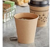 HOT BARGAINS 50 x 4oz Kraft Paper Single Wall Cups Perfect for Hot & Cold Drinks Premium Disposable Espresso Paper Tea & Coffee Cups Ideal for Parties Cafe Home (4oz, 50, Count)