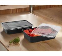 HOT BARGAINS 50 X 500ml Heavy Duty Takeaway Food Containers with Lids Black Colour BPA, Microwave & Freezer Safe Reusable Black Food Box for Restaurants, Bars & Cafe (500ml, 50)