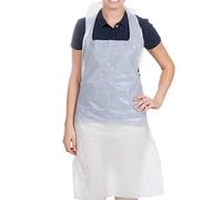 HOT BARGAINS 500 X White Plastic Aprons Disposable For adults Size 70 X 120cm, 10Microns (500)
