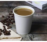 HOT BARGAINS, 6oz Single Wall White Paper Cups for Hot & Cold Drinks Premium Disposable Coffee/Tea Paper Cups Perfect for Your Home, Café, Work, Parties or Outdoors (100)