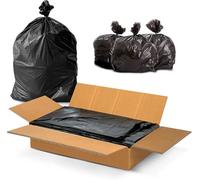 HOT BARGAINS Black Compactor Sacks 140L, Pack of 100, Industrial Waste Bin Liners