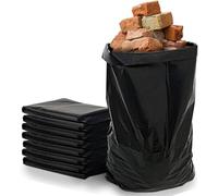 HOT BARGAINS Black Rubble Sacks 32L, Pack of 100, Heavy Duty Builders Waste Bags