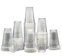 HOT BARGAINS Clear Plastic Cups, 7oz/210ml, Pack of 1000, Transparent Disposable Cups for Water Coolers and Vending