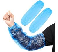 HOT BARGAINS Disposable Arm Sleeves, Polyethylene Waterproof Oversleeves for Medical and Cleaning Use, Blue, One Size (Pack of 1000)