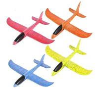 HOT BARGAINS Foam Glider Planes, 2 Pack 18 Inch Large Flying Toys, Assorted Colours