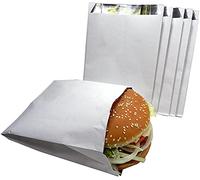 HOT BARGAINS Foil Lined Food Bags, 7 x 9 x 12 Inches, Pack of 500, White, For Hot Food Service