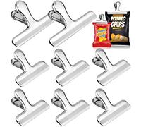 HOT BARGAINS Food Bag Clips, Various Pack Stainless Steel, 3-Inch Wide Heavy-Duty Sealing Clips for Chips, Snacks, Coffee, and Food Storage (3 INCH, 24, Count)