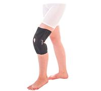 HOT BARGAINS Knee Braces Elastic Knee Support With Open Patella & Hinges Black - allows normal flexion and free movement of the knee joint (Large (49-55CM))