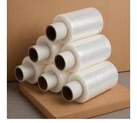 HOT BARGAINS Mini Clear Stretch Wrap Roll 100mm x 150m x 18 Micron - Strong Pallet Shrink Wrap for Moving, Storage, Shipping, Bundling & Small Item Wrapping (Clear, 20 Rolls)