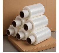 Hot Bargains Pack Of 20 Mini Clear And Black Stretch Wrap Roll 100mm X 150M X 18 Micron Strong Pallet Shrink Wrap For Moving