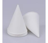 HOT BARGAINS Paper Cone Cups 4oz, Biodegradable Water Dispenser Cups, White, Pack of 1000