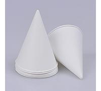 HOT BARGAINS Paper Cone Cups 4oz, Water Dispenser Cups, Biodegradable, White, Pack of 5000
