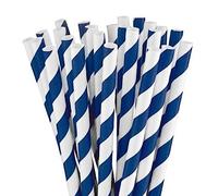 HOT BARGAINS Paper Drinking Straws, 250-Pack Biodegradable 8-Inch Straws, Purple