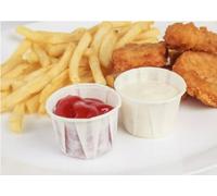 HOT BARGAINS Paper Soufflé Cups 1oz/30ml White Disposable Sauce Pots Pack of 5000