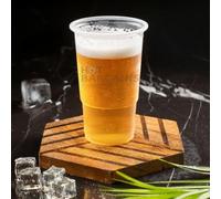 HOT BARGAINS Plastic Reusable Pint Tumblers, UKCA Marked, 570ml/20oz Capacity, Transparent, Pack of 50