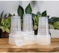 HOT BARGAINS Reusable Plastic Half Pint Glasses, Food Grade PP Material, Break Resistant, Clear, 10oz (200 Pack)