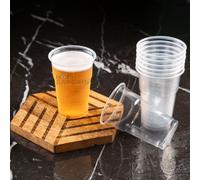 HOT BARGAINS Reusable Plastic Half Pint Glasses, UKCA Marked, Food Grade PP Material, Break Resistant, Clear, 10oz (200 Pack)