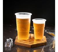 HOT BARGAINS Reusable Plastic Pint and Half Pint Glasses, Food Grade Material, Clear, 10oz & 20oz (250 Pack)