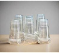 HOT BARGAINS Reusable Plastic Pint Glasses, Food Grade PP Material, BPA Free, Clear, Pint (20oz), Pack of 100