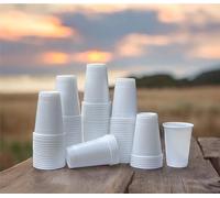HOT BARGAINS White Plastic Cups 7oz Reusable tumblers 1000 Pack