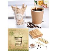 HOT BARGAINS Wooden Coffee Stirrers, 7 Inch Length, 1000-Pack, Made in Europe for Paper Cups