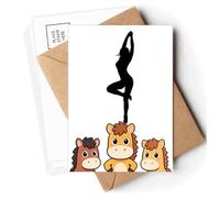 Hot Beautiful Woman Dancing Outline Postcards Envelopes Cards Mailing Year Horse