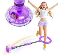 Hot Bee Ankle Skip Ball for Kids with Counter, Timer, Cal Calculator, Girl Birthday Gifts for Age 5 6 7 8 9 10+, Rechargeable Foldable Sports Toy Skip it Toy for Kids Xmas Present Purple
