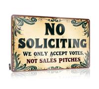 Hot Beer Tin Sign No Soliciting We Accept Votes, Not Sales Pitches. Tin Sign Bro Cave Sign Signs For Bedroom Door(20X30CM)