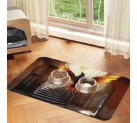 Hot Bird Transformation Illustration Pet Feeding Mat Dog Cat Eating Food Absorbent Leather Tablecloth for and Water Bowl Waterproof No Stains Quick Dry Non-Slip 17.72 * 11.8IN